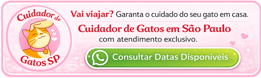 Cat sitter em São Paulo Feriados e viagens