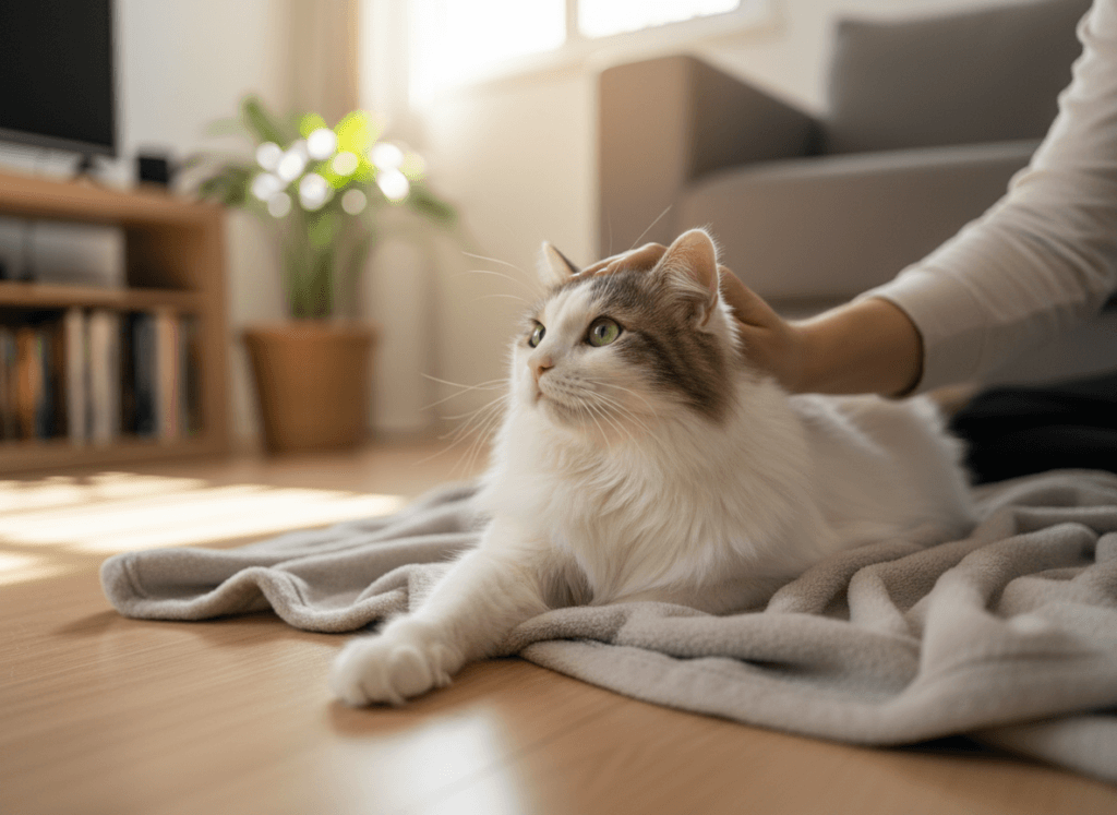 Cuidador de gatos de confiança em São Paulo realizando atendimento domiciliar