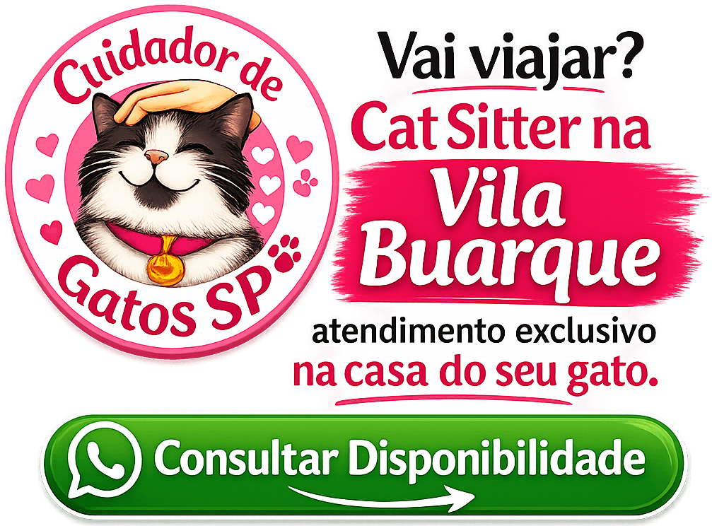 Cuidador de Gatos na Vila Buarque com atendimento domiciliar para gatos em São Paulo
