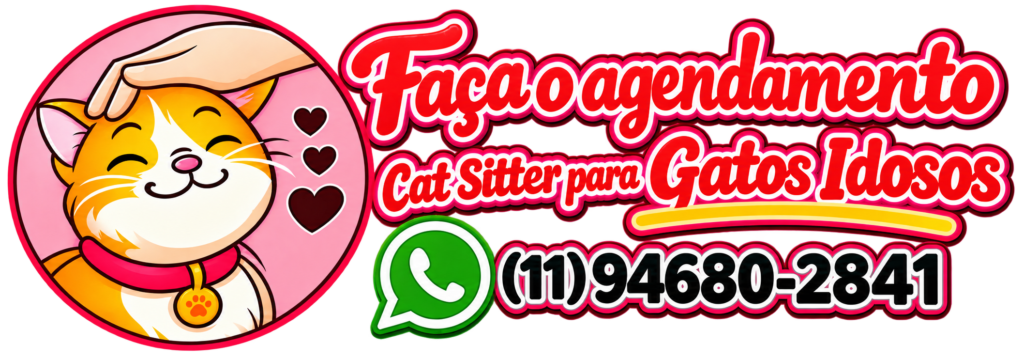 Banner de cat sitter para gatos idosos em São Paulo